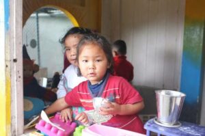 Children cooking in India